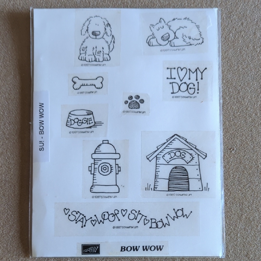 Stampin Up! Bow Wow Rubber Stamp Set